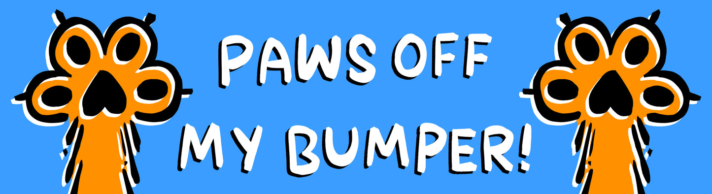 Paws Off Bumper Sticker